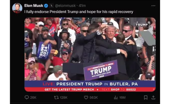 Илон Маск Дональд Трампыг дэмжиж их хэмжээний мөнгөн хандив өргөнө