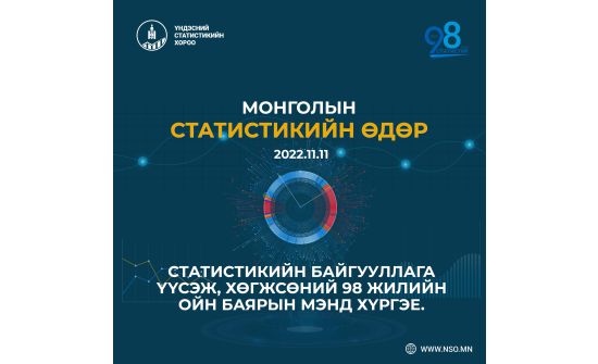 Үндэсний статистикийн хороо: Монголд 98 жил